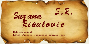 Suzana Ripulović vizit kartica